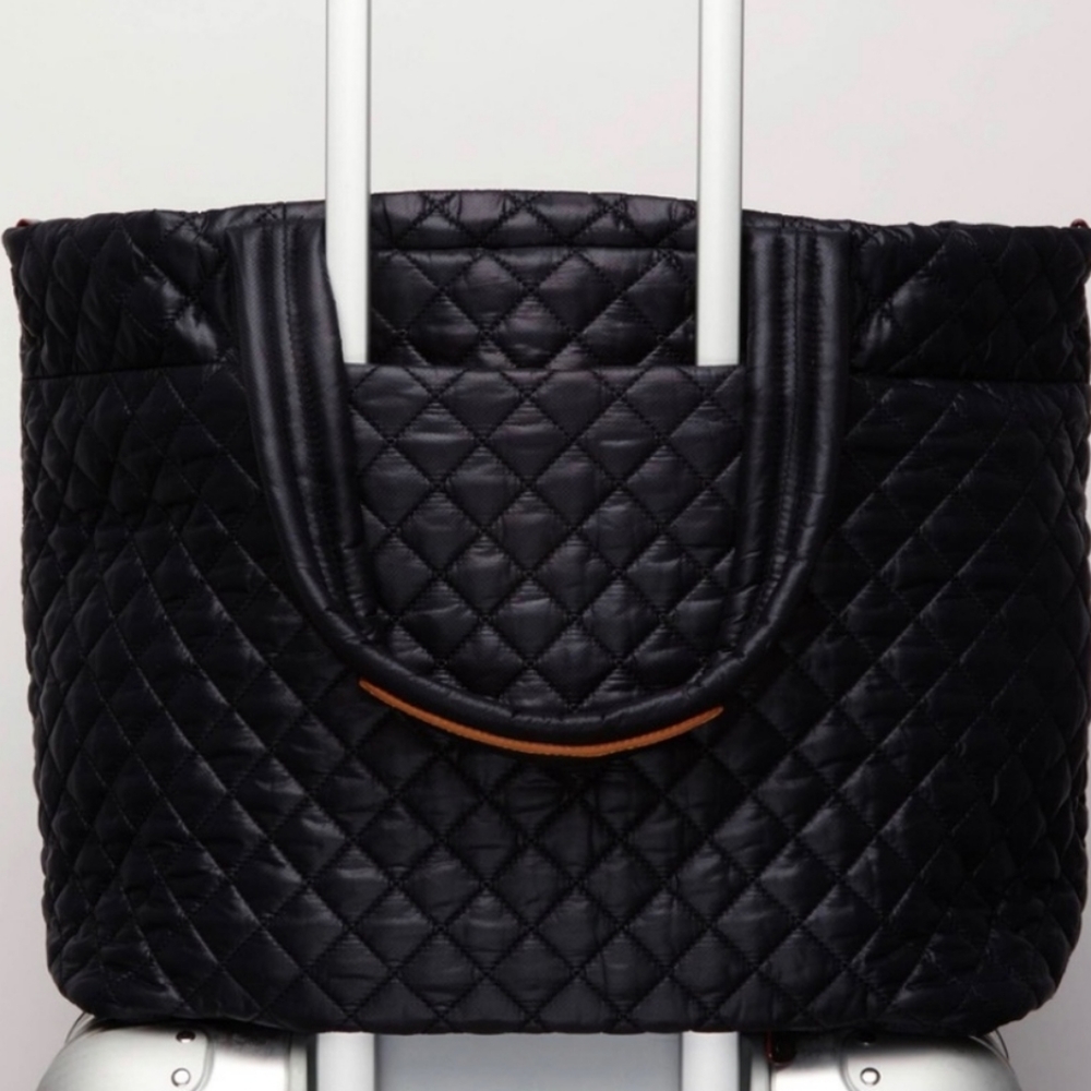 MZ Wallace Black Large Metro Tote Deluxe - with Luggage Opening - Picture 2 of 15